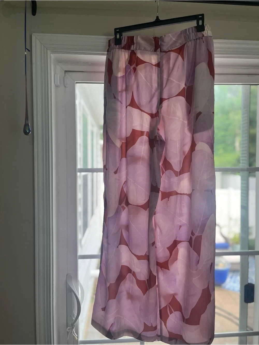 Hutch Pink and Rust Abstract Wide-Leg Pants - Picture 3 of 7